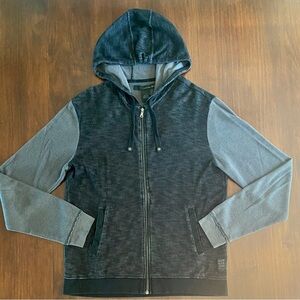 Calvin Klein Black and Gray Zip-Up Sweater